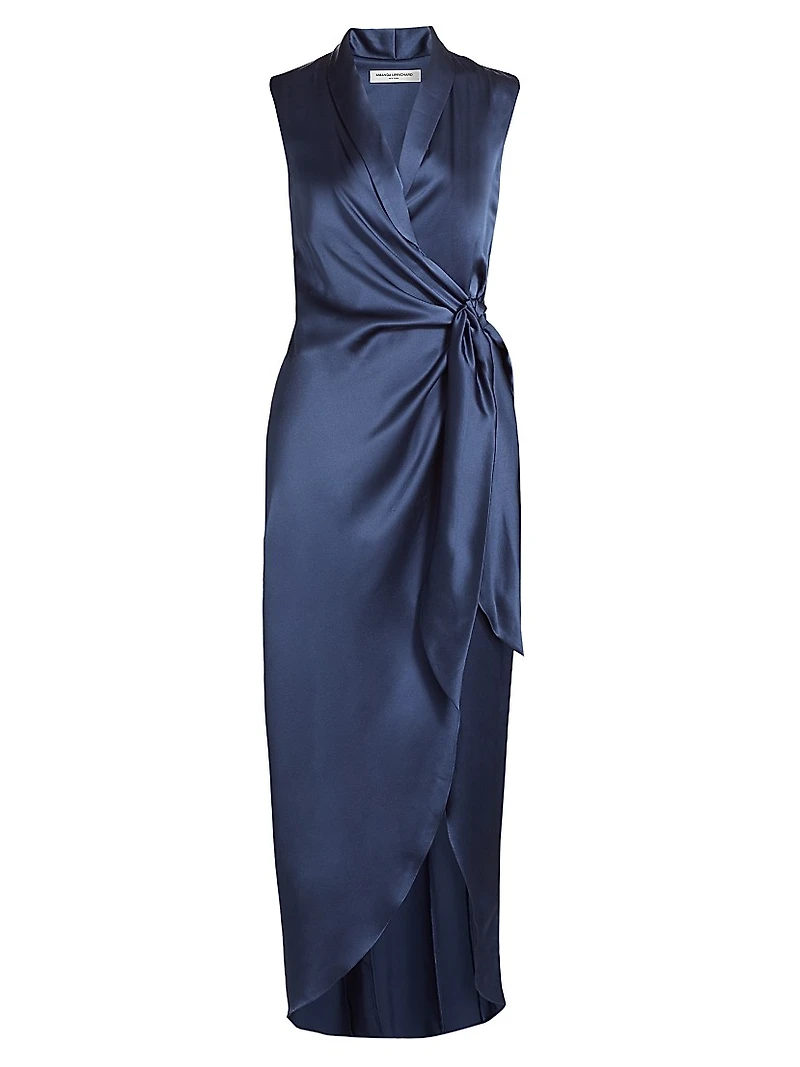 Clara Silk Tie-Waist Maxi-Dress