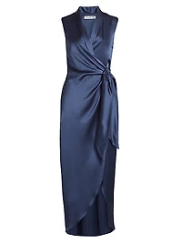 Clara Silk Tie-Waist Maxi-Dress