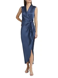 Clara Silk Tie-Waist Maxi-Dress