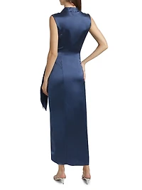 Clara Silk Tie-Waist Maxi-Dress