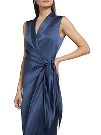Clara Silk Tie-Waist Maxi-Dress