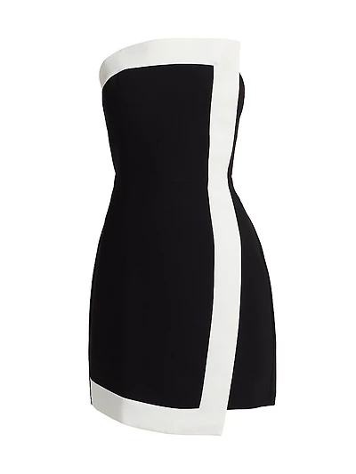 Asymmetric Strapless Minidress