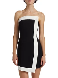 Asymmetric Strapless Minidress
