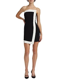 Asymmetric Strapless Minidress