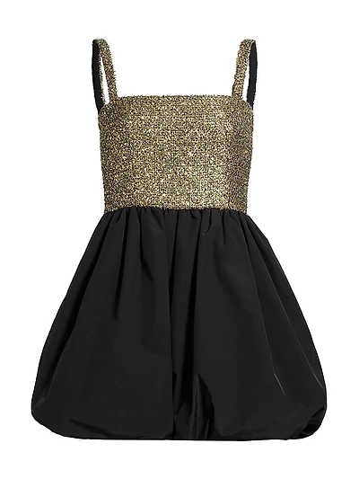 Christine Metallic Tweed Minidress