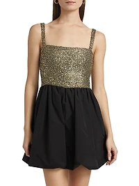 Christine Metallic Tweed Minidress