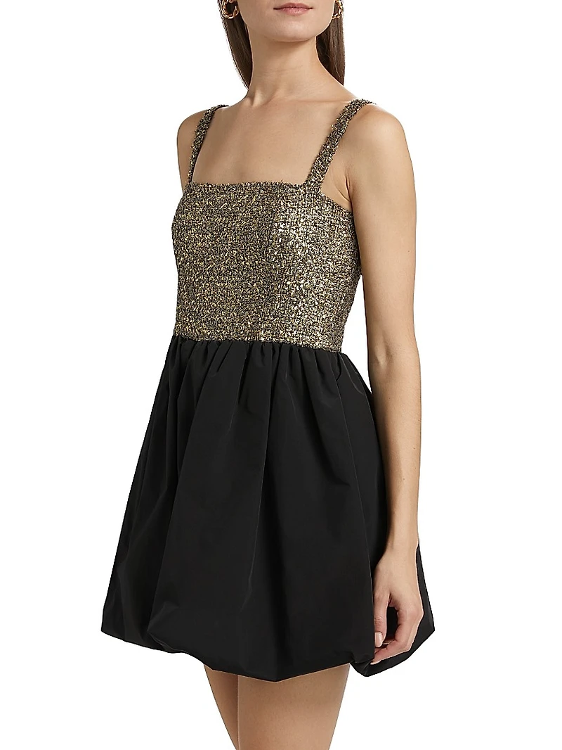 Christine Metallic Tweed Minidress