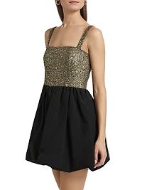 Christine Metallic Tweed Minidress