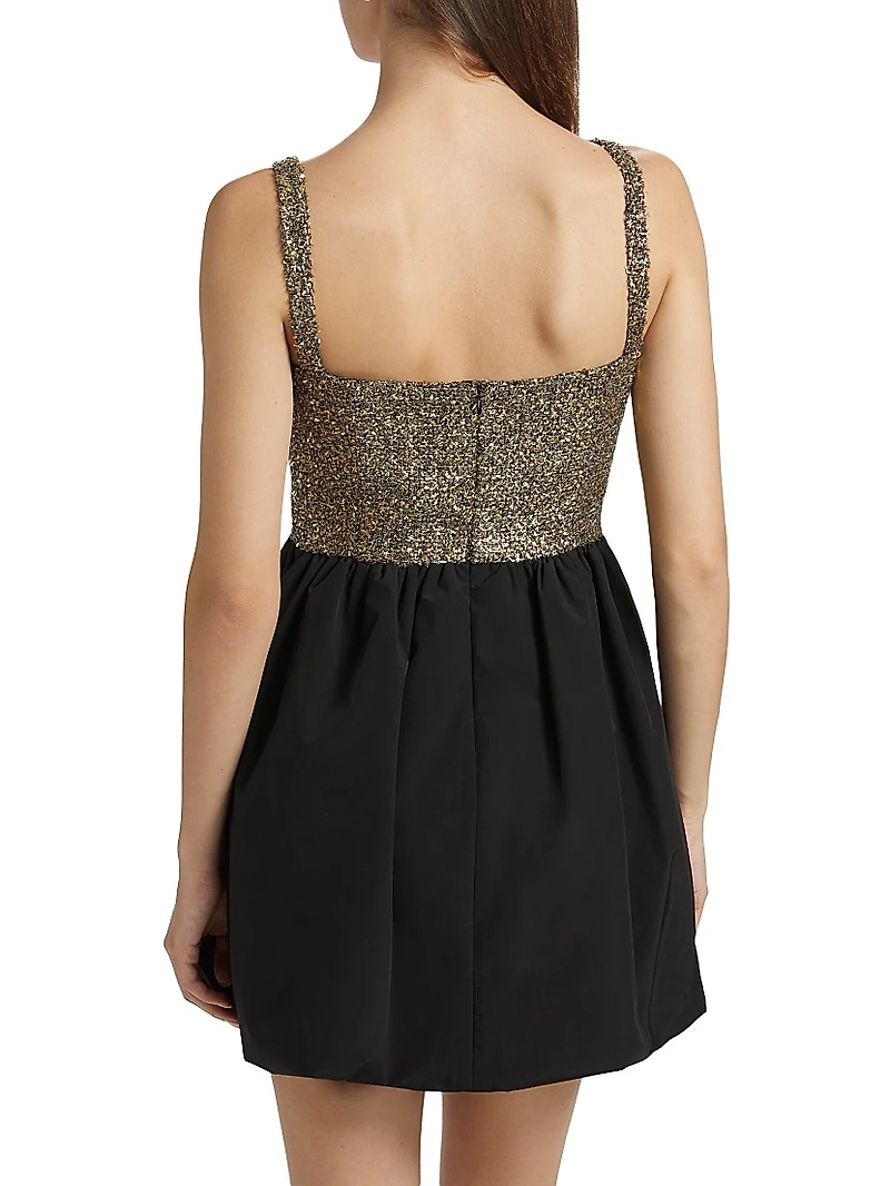 Christine Metallic Tweed Minidress