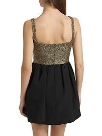 Christine Metallic Tweed Minidress