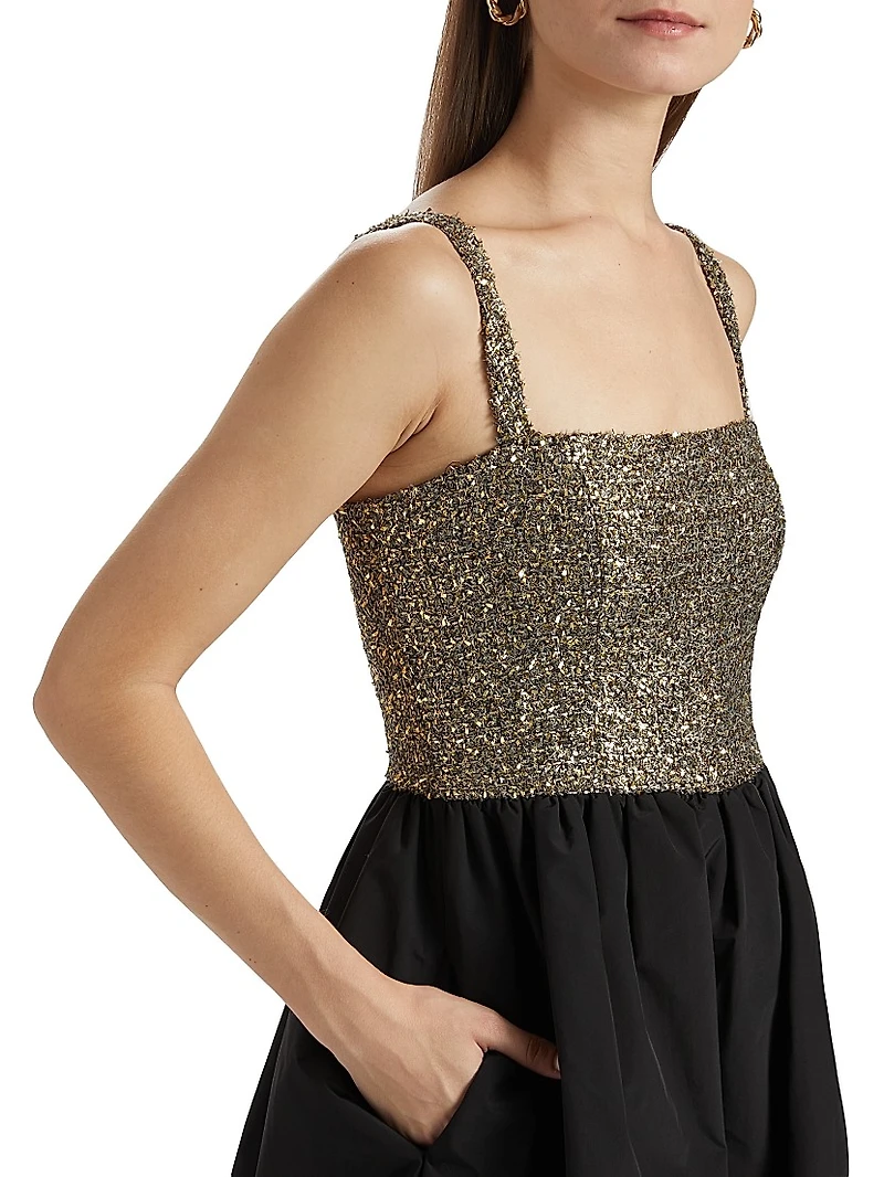 Christine Metallic Tweed Minidress