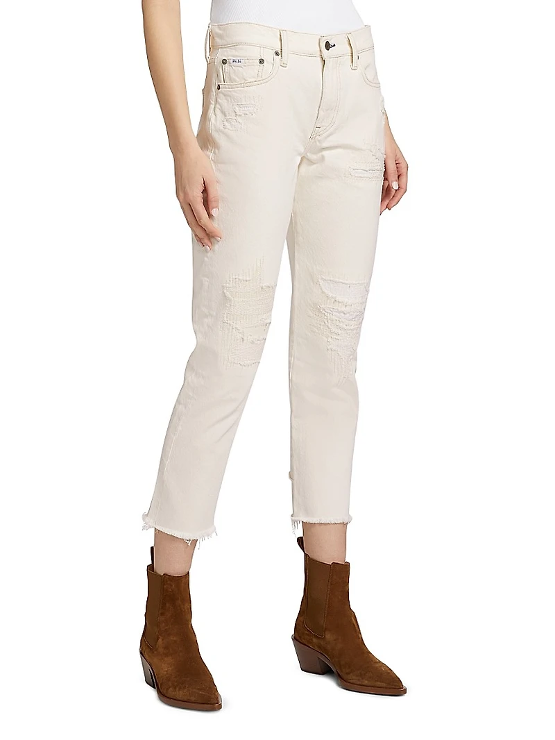 Distressed Cropped Jeans