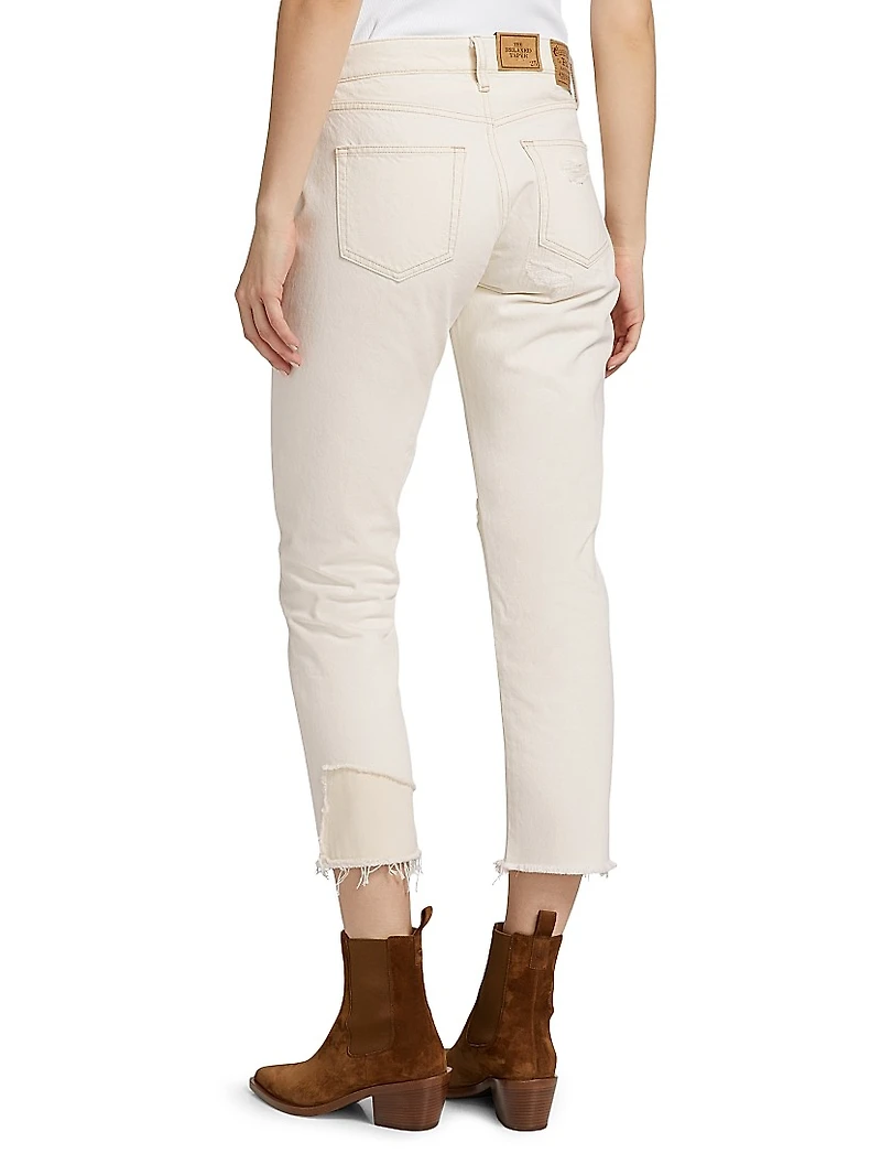 Distressed Cropped Jeans