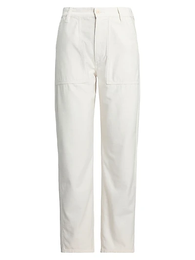 Ricky Sateen Straight-Leg Pants