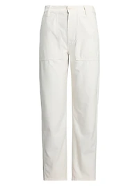 Ricky Sateen Straight-Leg Pants