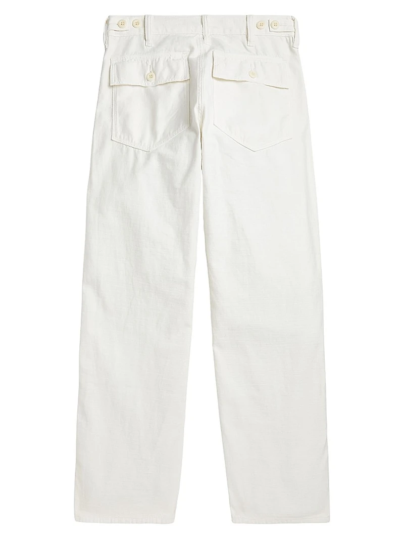 Ricky Sateen Straight-Leg Pants