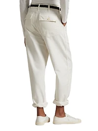 Ricky Sateen Straight-Leg Pants