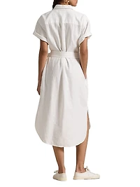 Short Sleeve Linen Shirtdress