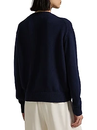Polo Bear Cotton Crewneck Sweater