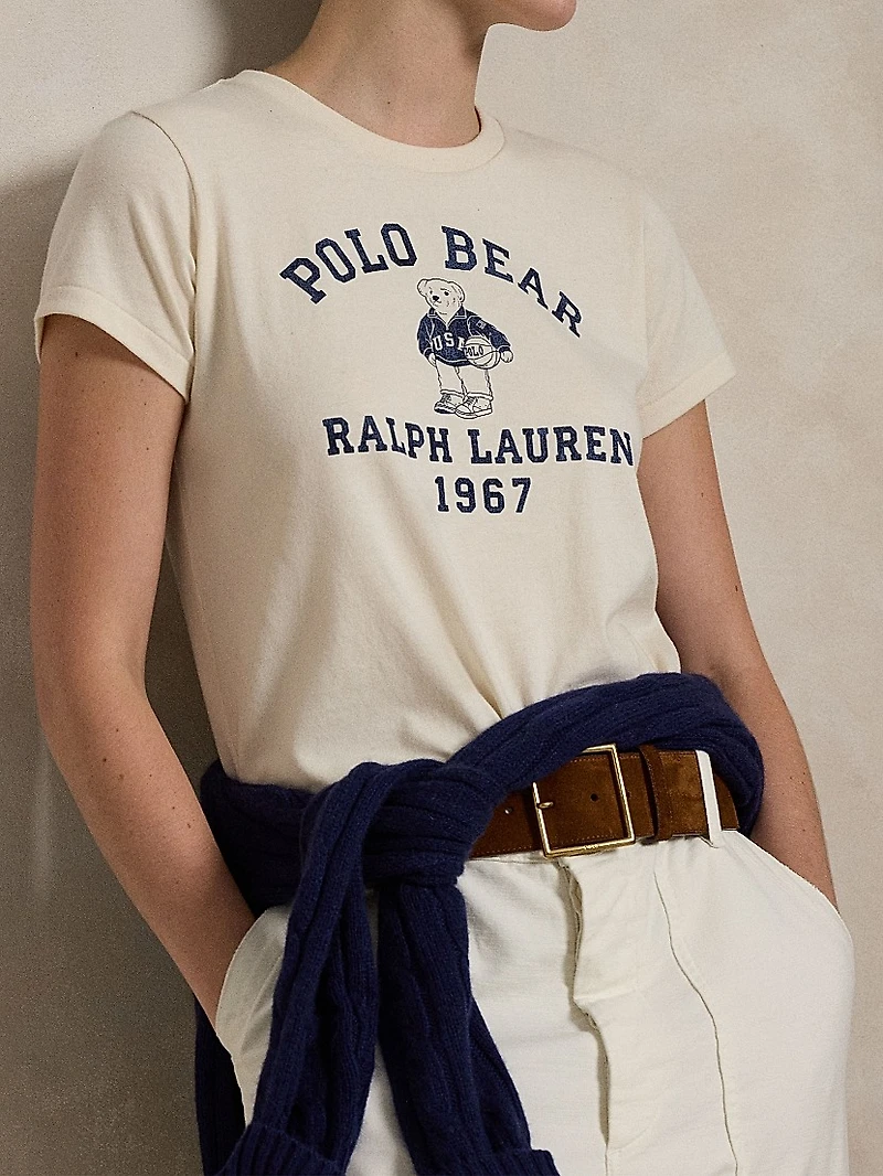 Polo Bear Cotton Jersey T-Shirt