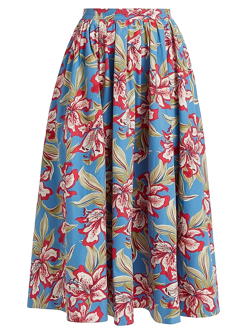 Floral Midi-Skirt