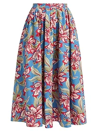Floral Midi-Skirt