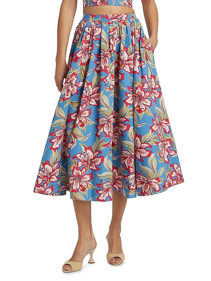 Floral Midi-Skirt