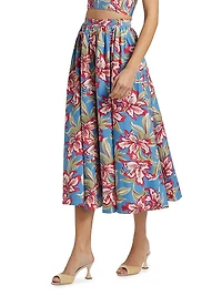 Floral Midi-Skirt