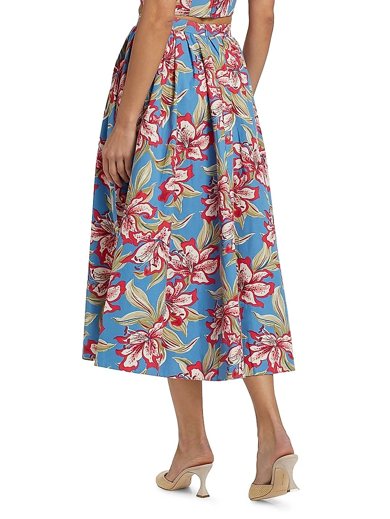 Floral Midi-Skirt