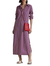 Striped Cotton Maxi Shirtdress