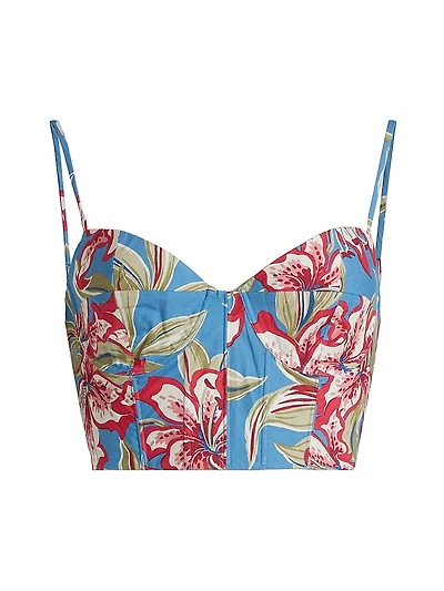 Floral Bustier Top