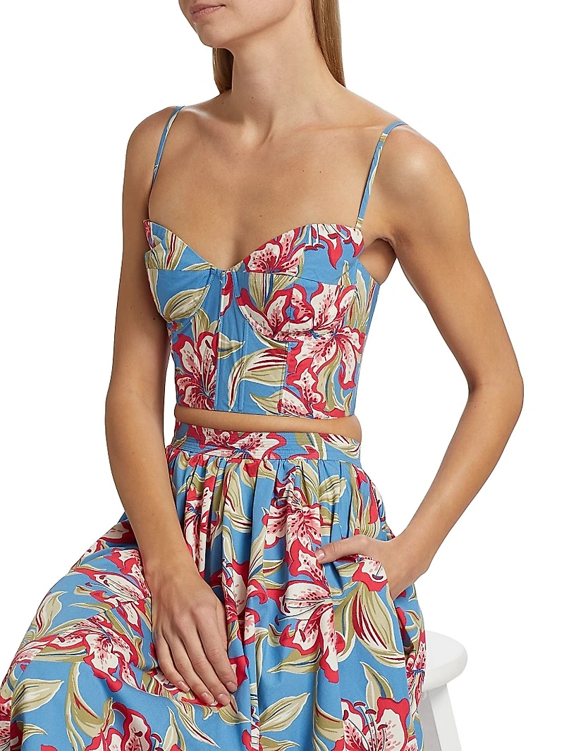 Floral Bustier Top