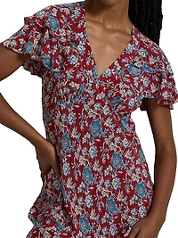Floral Silk Midi-Dress