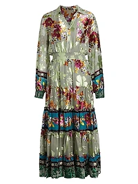 Geneva Floral Tiered Shirtdress
