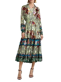 Geneva Floral Tiered Shirtdress