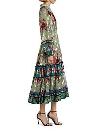 Geneva Floral Tiered Shirtdress