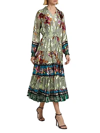 Geneva Floral Tiered Shirtdress