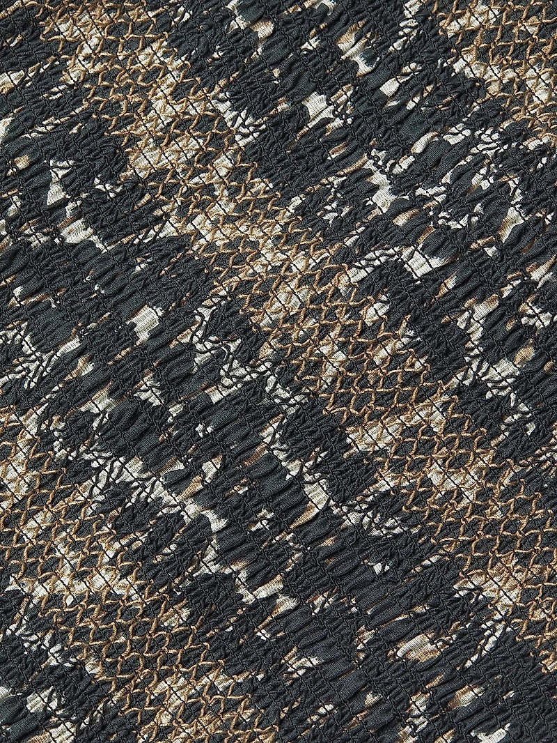 Leopard Smocked Off-The-Shoulder Minidress