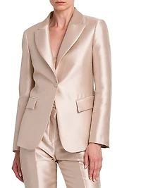 Mikado Single-Breasted Jacket