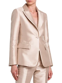 Mikado Single-Breasted Jacket
