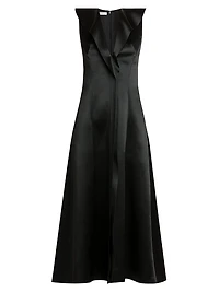 Duchesse Satin Sleeveless Midi-Dress