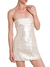 Sequin Strapless Minidress