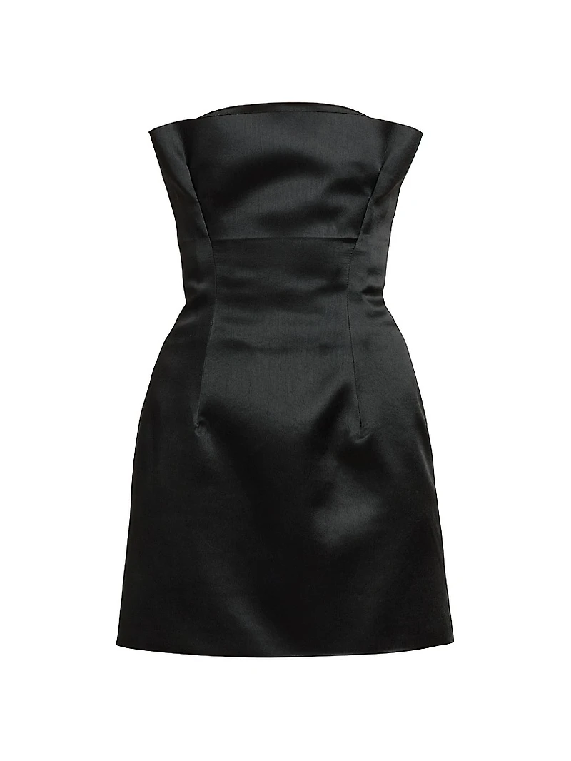 Duchesse Satin Strapless Minidress
