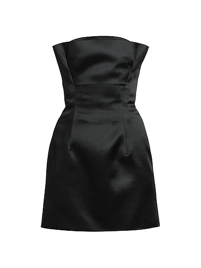 Duchesse Satin Strapless Minidress