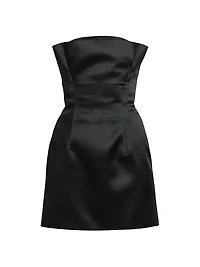 Duchesse Satin Strapless Minidress