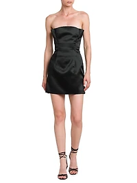 Duchesse Satin Strapless Minidress
