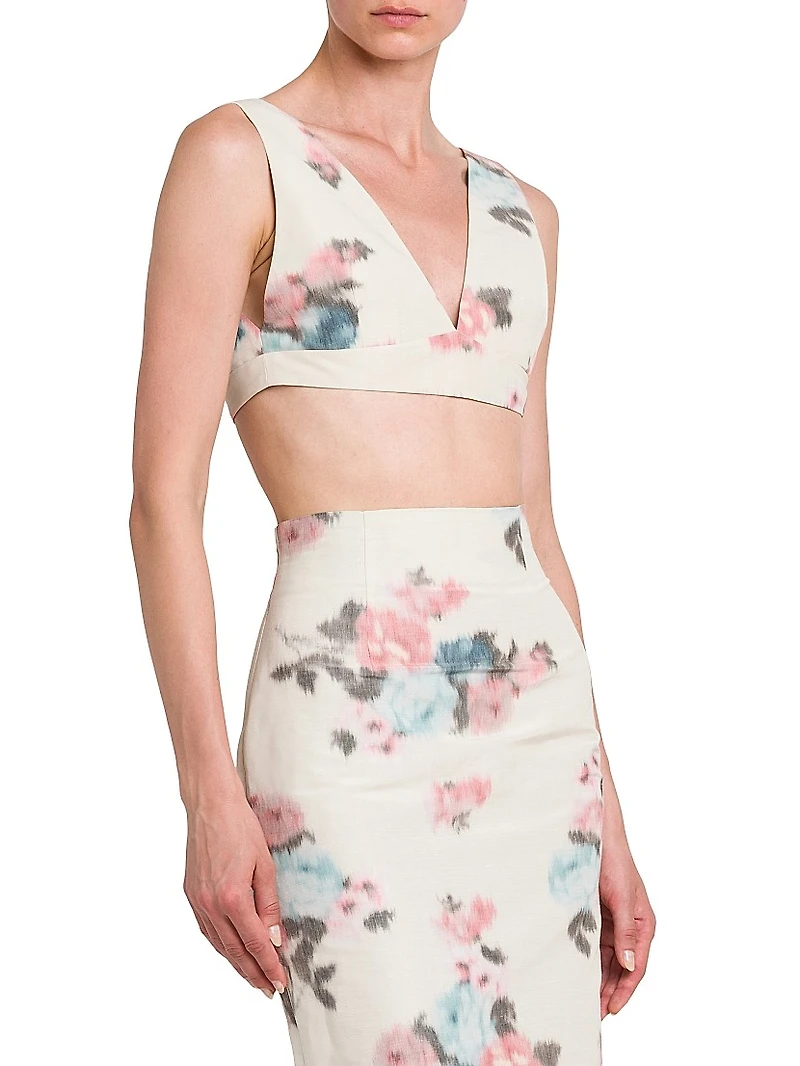 Floreal Taffeta Top