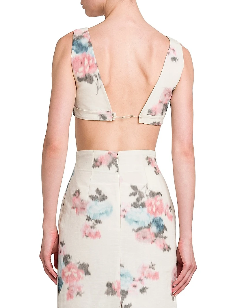 Floreal Taffeta Top