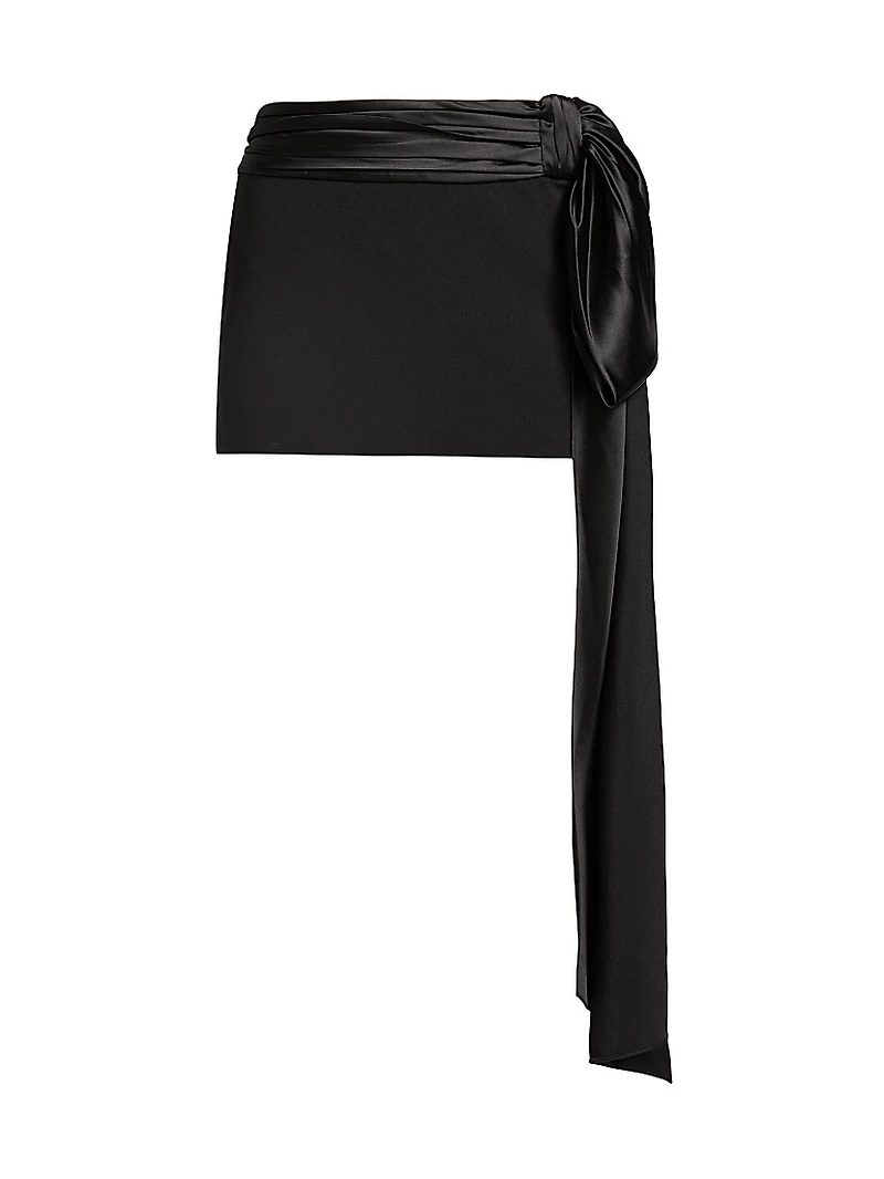 Bruni Tie-Waist Miniskirt