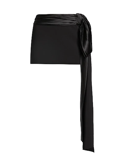 Bruni Tie-Waist Miniskirt